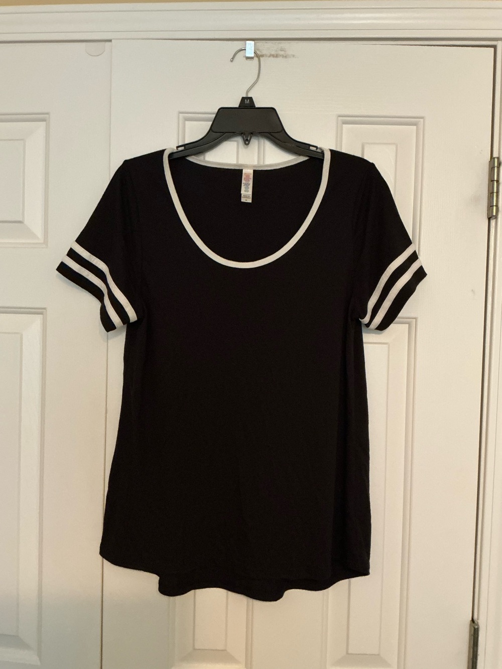 Lularoe Medium Classic Tee + Black with White Ringers